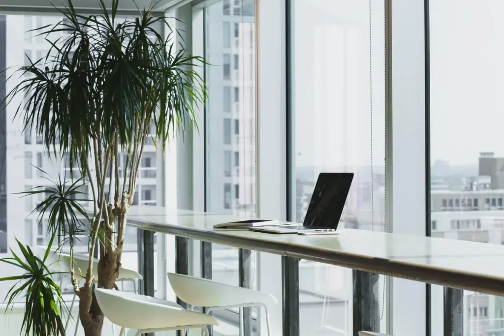 Laptop in office